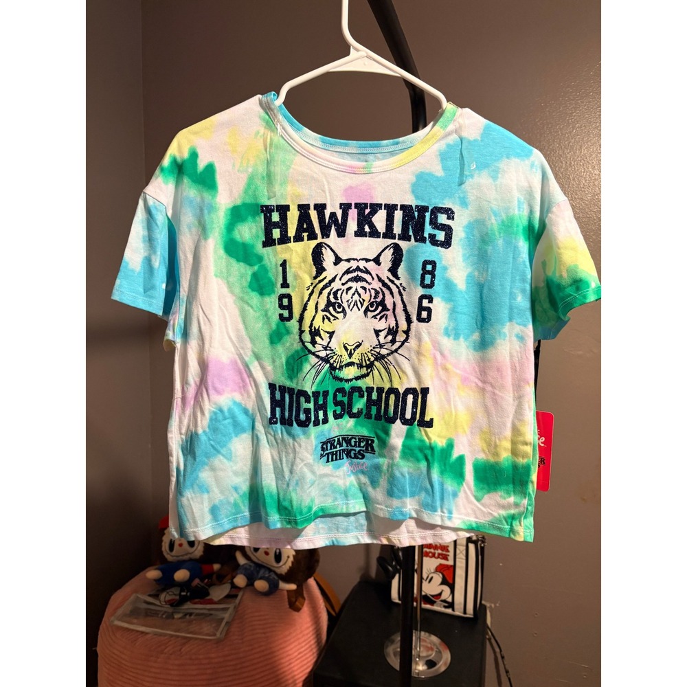 Justice Stranger Things Hawkins HS Tie Dye T Shirt Sz L YOUTH (12-14)